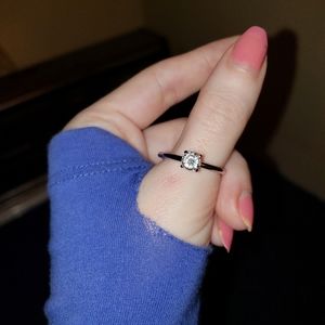 CZ Sterling Silver Ring - Size 9